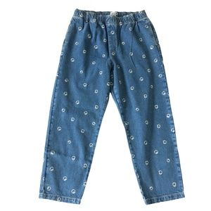BDG Men’s Smiley Face Embroidered Denim Beach Pant Urban Outfitters